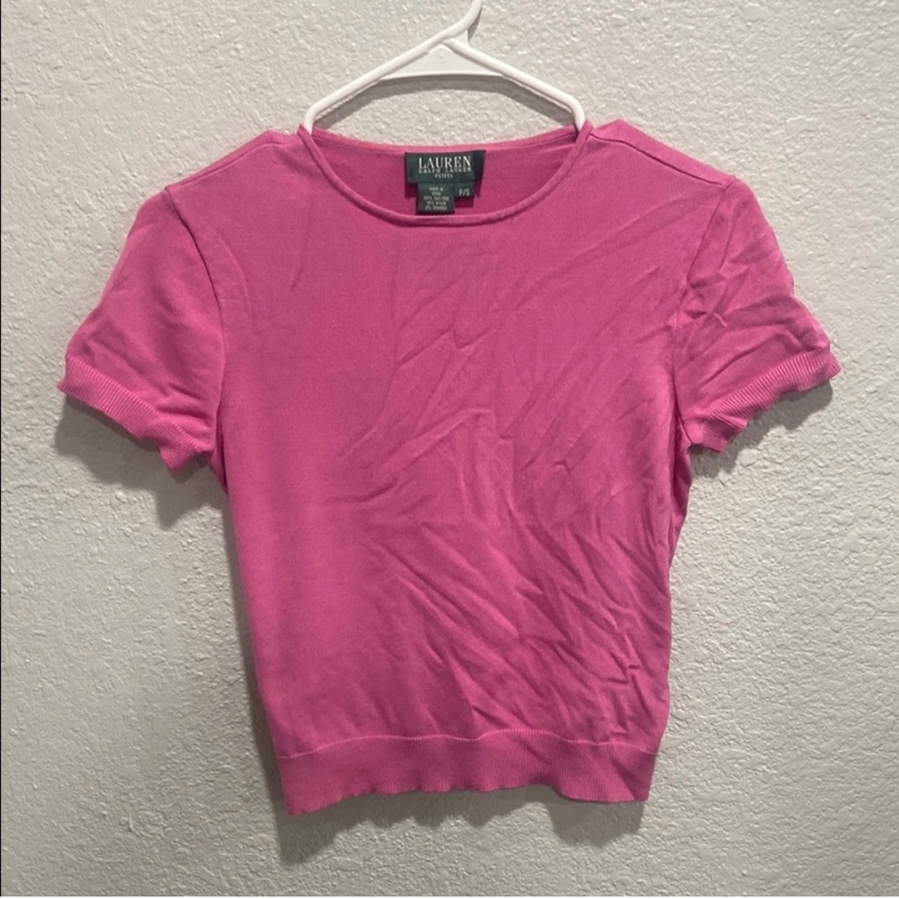 Ralph Lauren Vibrant Pink Short Sleeve Tee